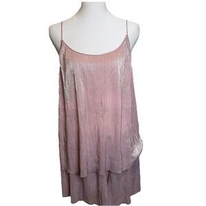 Victoria's Secret Pajama Set Sz L Pink Cami Tank Top & Shorts Sparkly Barbiecore